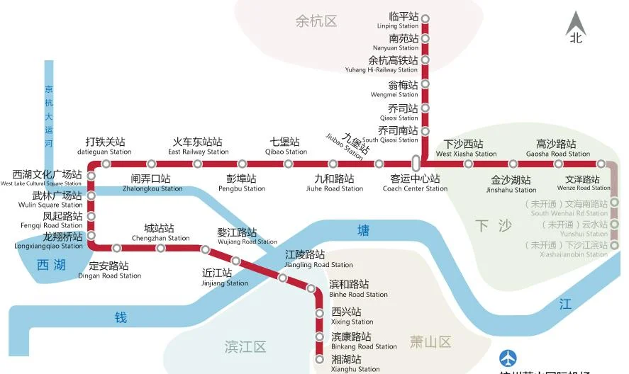 杭州一号地铁到四季青那个站下最近 还是要坐二号地铁呢谢谢（杭州地铁四季青）