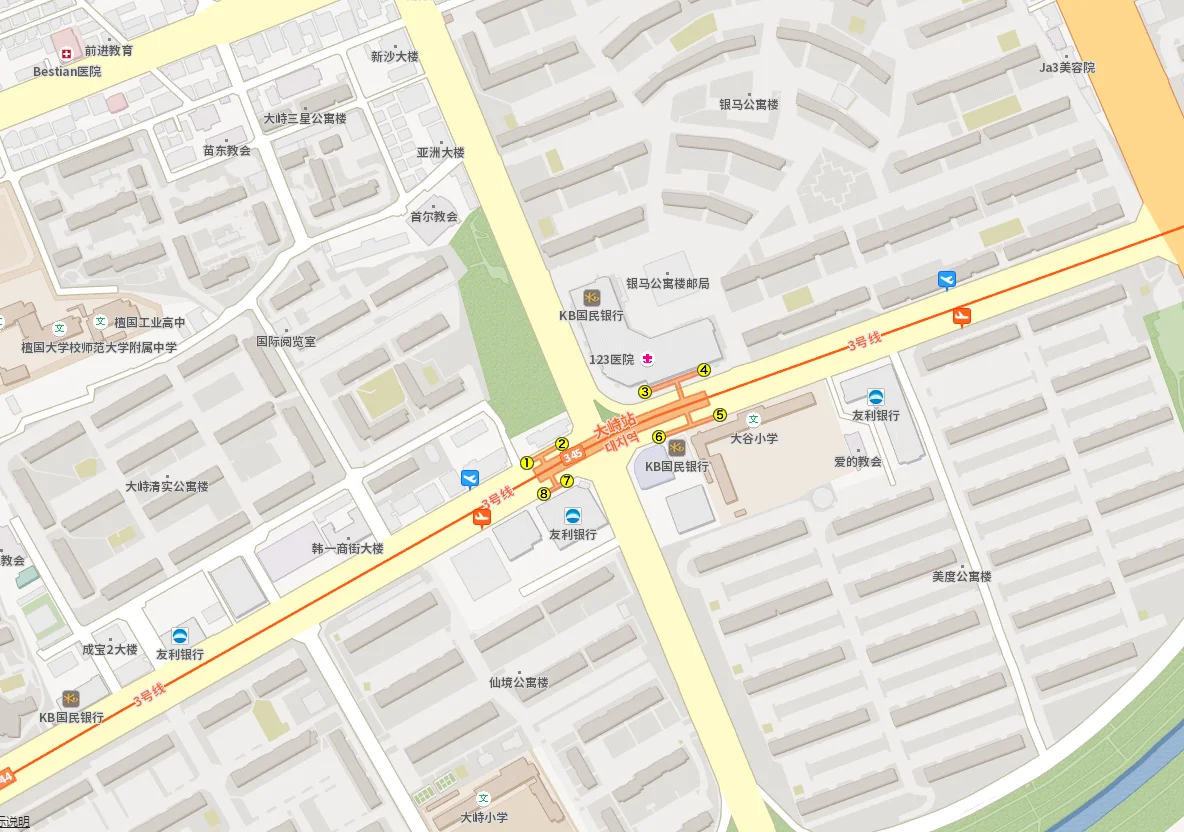韩国首尔地铁2号线江南站下车怎么步行去新沙（首尔的江南地铁站）5