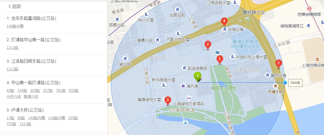 海外滩到地铁12号线大木桥路站（上海海外滩购物广场附近地铁）