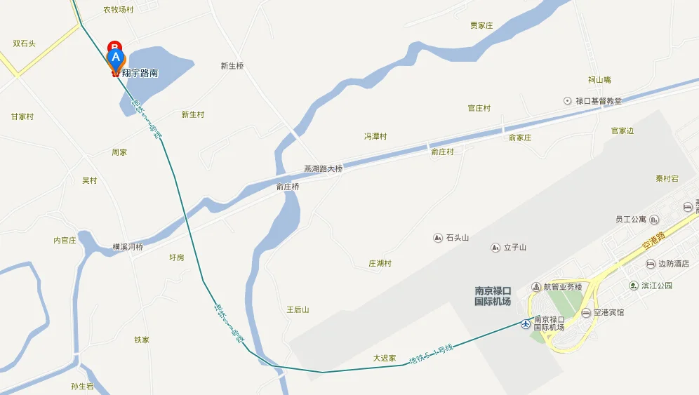 禄口机场翔宇路南到地铁到南京站南站房 的路线 请各位大神解答怎么走（南京地铁翔宇路南停车场）