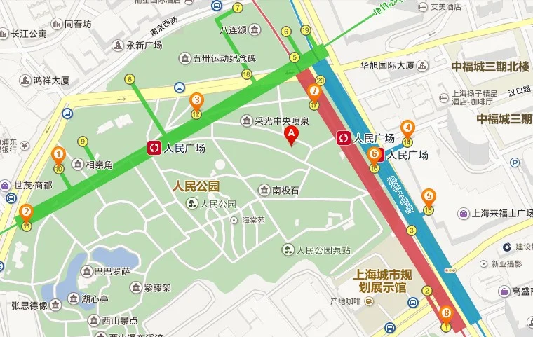 上海地铁二号线人民广场几号出口出来是来福士广场这里(上海人民广场地铁站出口)1