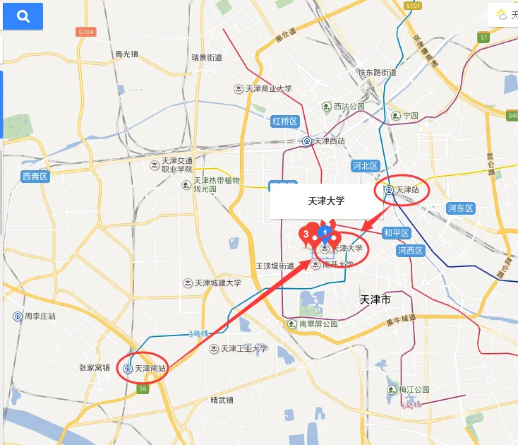 天津站到天津大学地铁（天津大学周边公交地铁站）2