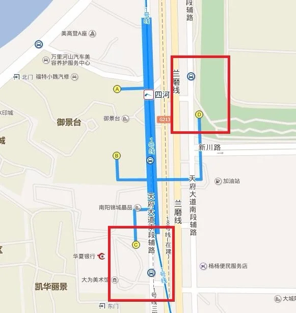 成都地铁一号线四河站a出口在哪儿（成都四河地铁几号线）