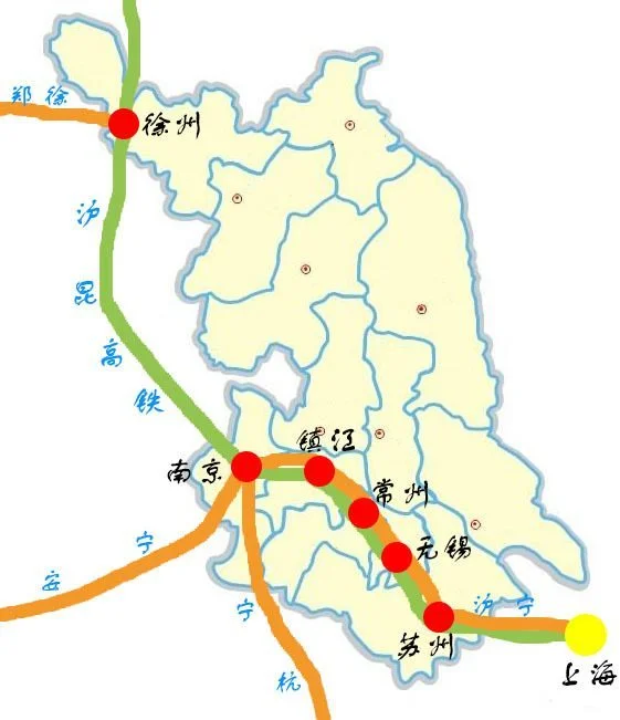 江苏有几个城市有高铁(江苏沿江高铁23个站点)1
