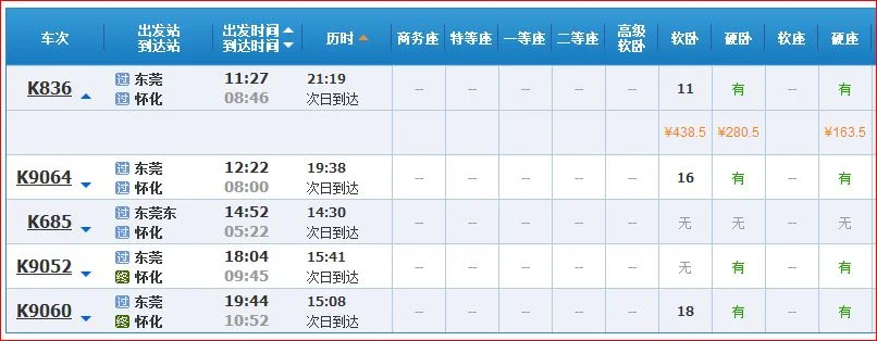 从怀化到东莞地铁火车票(东莞到怀化高铁)1