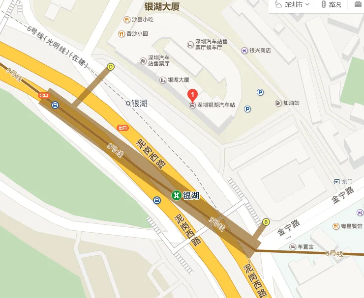 木棉湾地铁站哪个出口是往银湖路方向的（银湖地铁站各出口）2