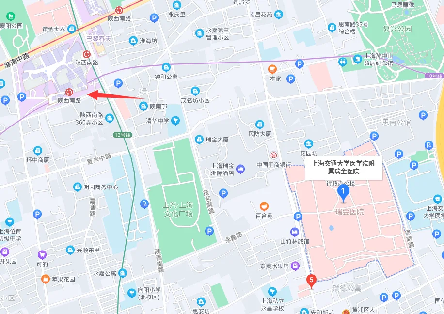 去上海市瑞金医院地铁几号线那个站几号口出来能到(上海瑞金医院附近地铁站)2