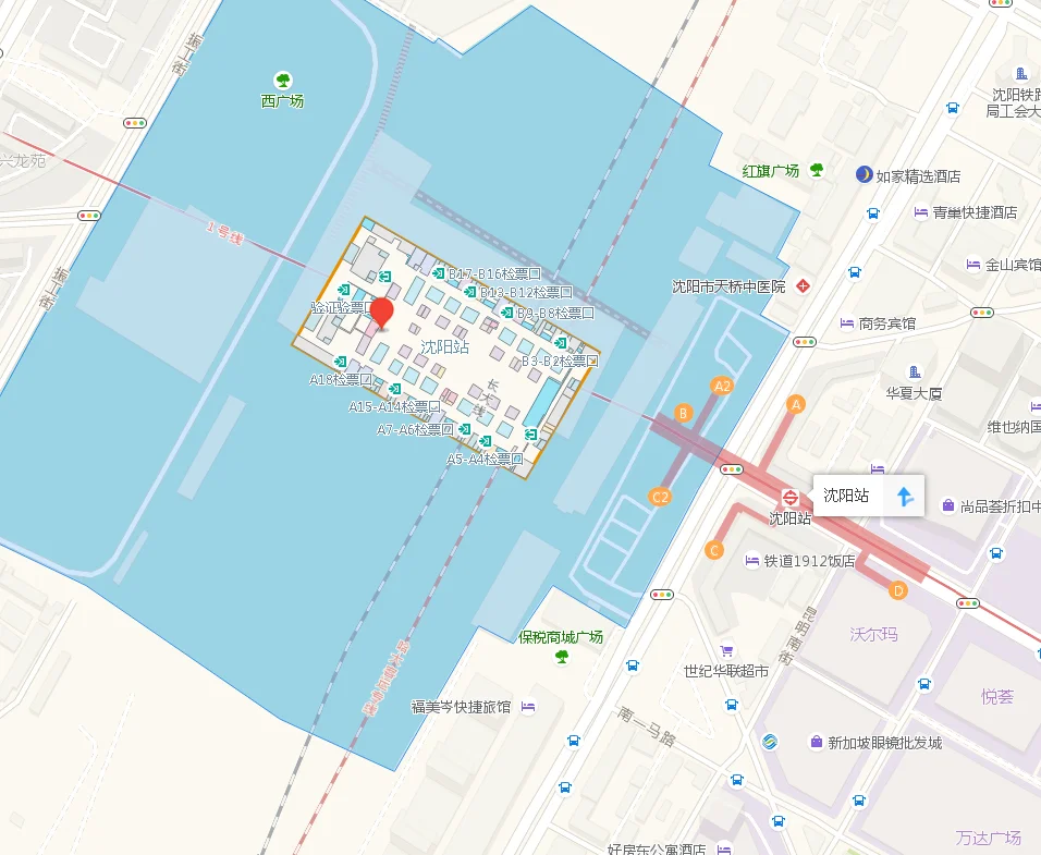 第一次到沈阳沈阳站应该怎么走两个出站口有什么不同(沈阳站地铁一号线出口)4