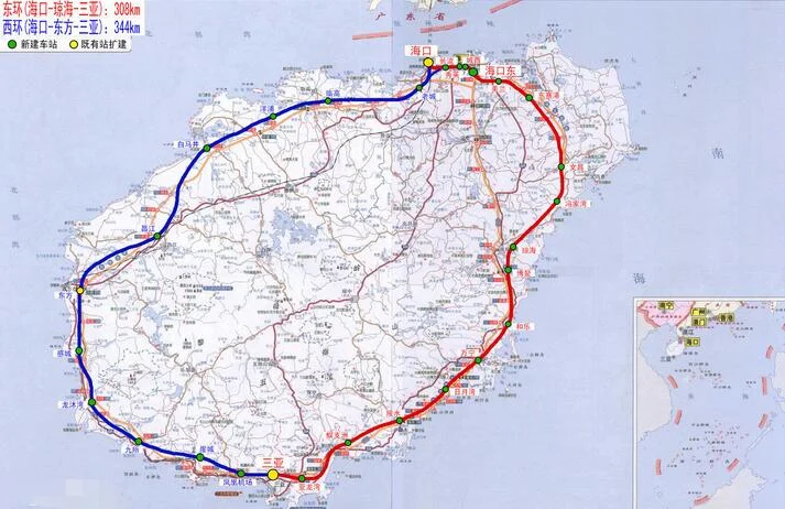 海南环岛铁路的路线（乐东铁路）