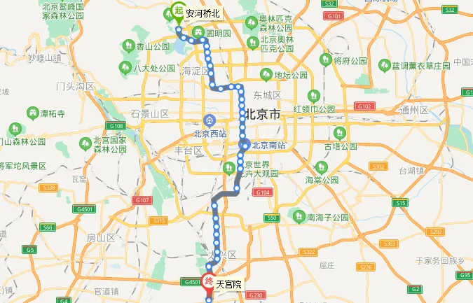 北京地铁4号线线路图(北京四号线地铁线)4