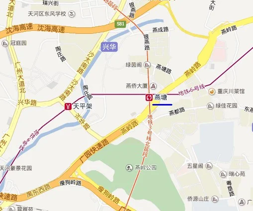 广州地铁东站到燕塘坐几号线（晓港到燕塘地铁站）2