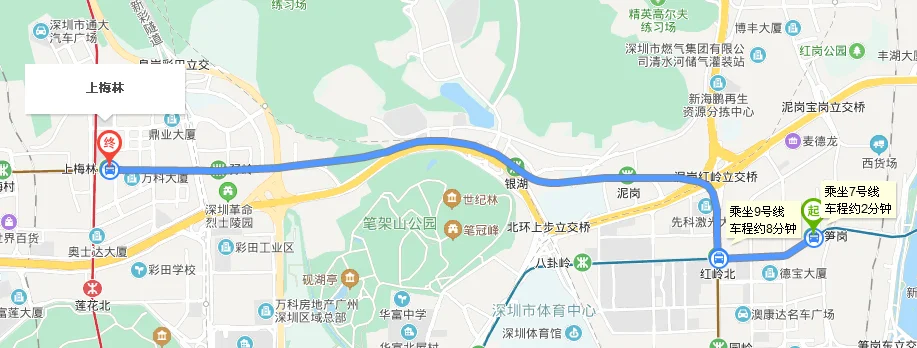上梅林地铁站是几号线路（上梅林地铁站电话）