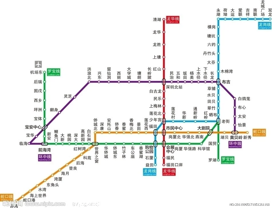 深圳地铁线路图（2019深圳地铁图高清版大图）