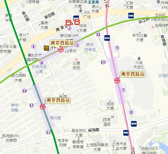 上海地铁人民广场站各个出口对应的路是什么(地铁12号线南京西路出口分布)5