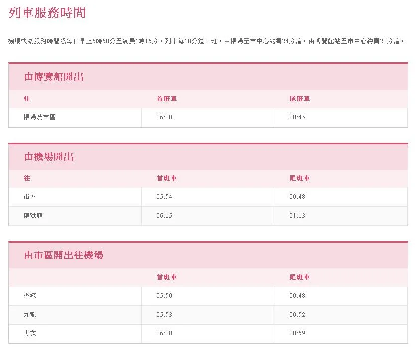 香港机场有地铁吗（香港机场地铁营业时间）2