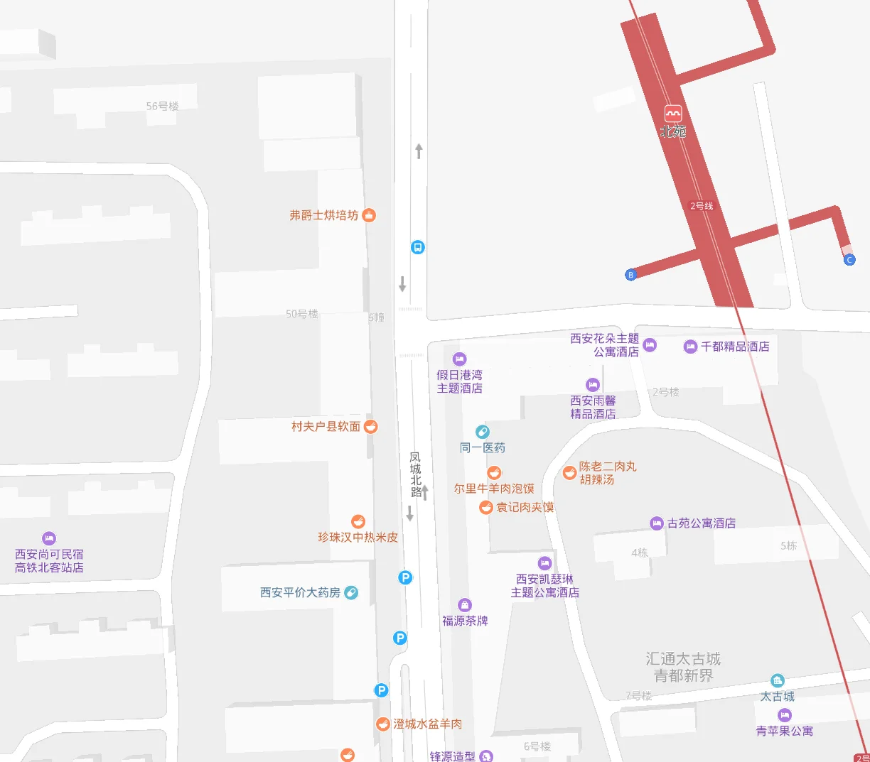 西安地铁2号线会展中心出口离曲江宾馆近（西安曲江池西地铁站附近宾馆）