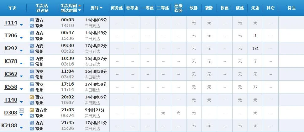西安到常州高铁途经站名（西安至常州高铁时刻表）