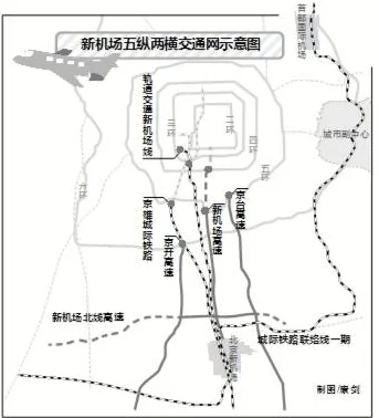 北京地铁新机场线的项目施工（新机场高速四环地铁族）2