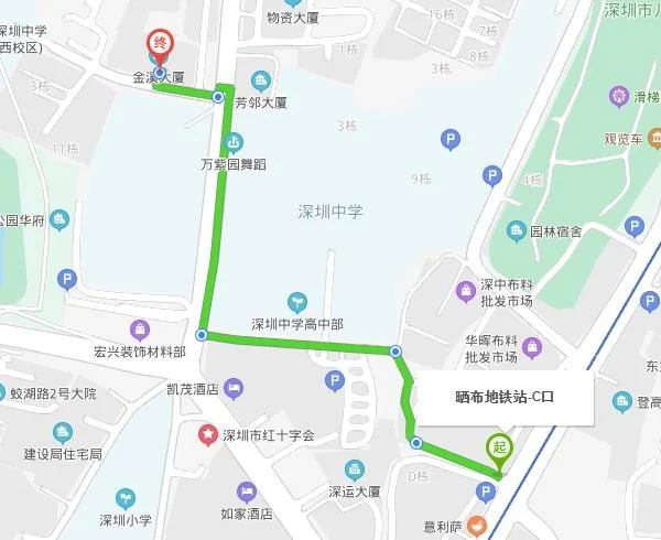 晒布地铁站到深圳北地铁站怎么走（晒布地铁站永隆拉链）2