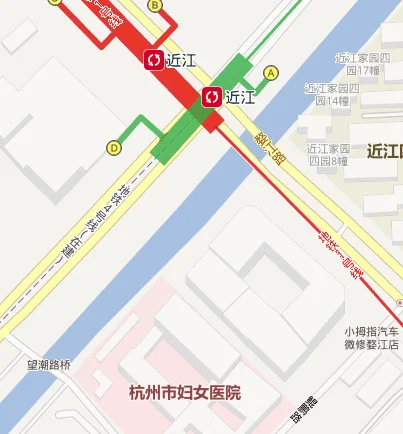 杭州近江路地铁站哪个出口到杭州文化广播电视集团东北2大门（近江地铁d出口）