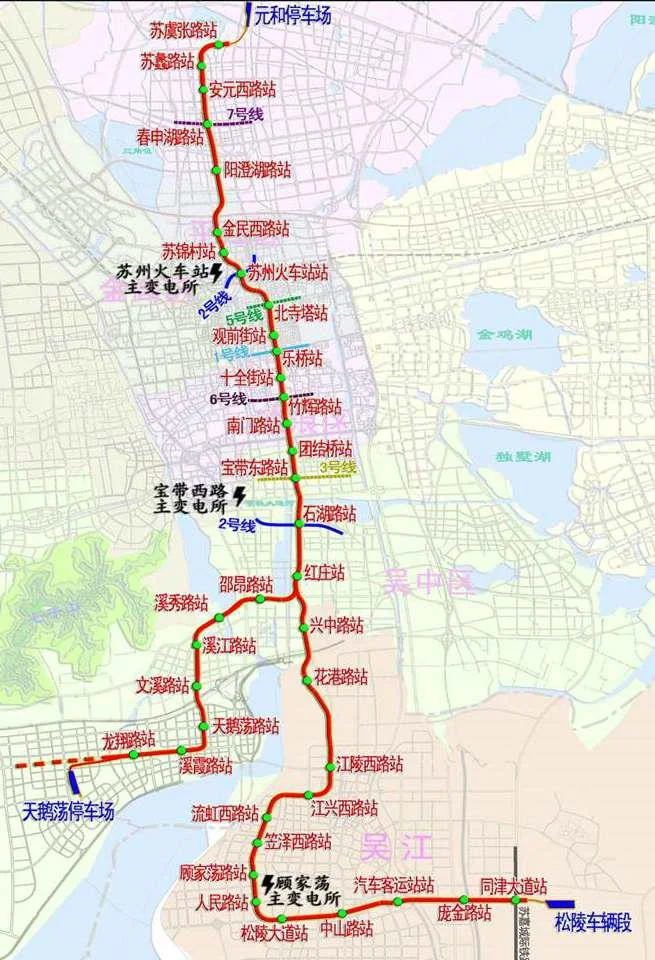 苏州地铁4号线路线图（苏州轨道交通4号）