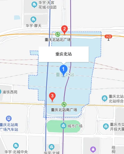 重庆高铁站在什么位置（重庆高铁北站在哪里）2