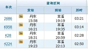丹东到本溪的高铁时刻表(凤城到本溪高铁时刻表)1