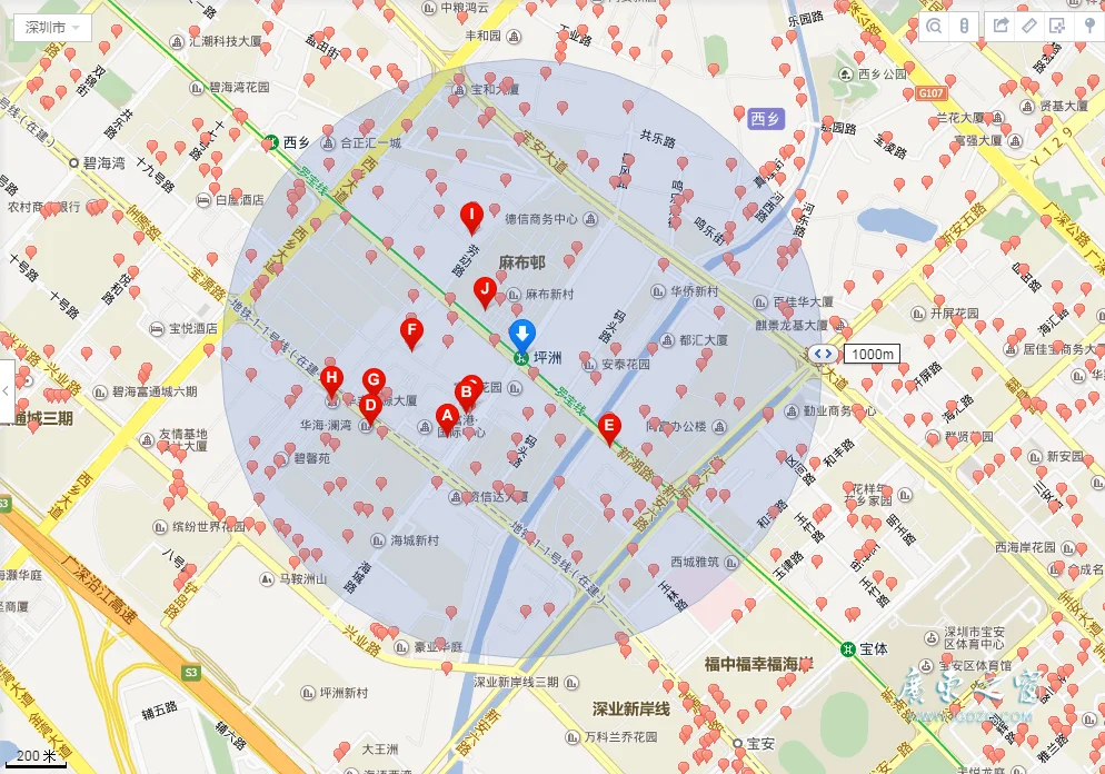 坪洲地铁站哪个出口去西乡步行街最近（深圳平洲地铁口）2