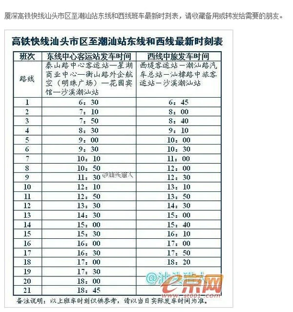 坐高铁在潮汕站下车后怎么坐车到汕头（汕头到沙溪高铁站）3