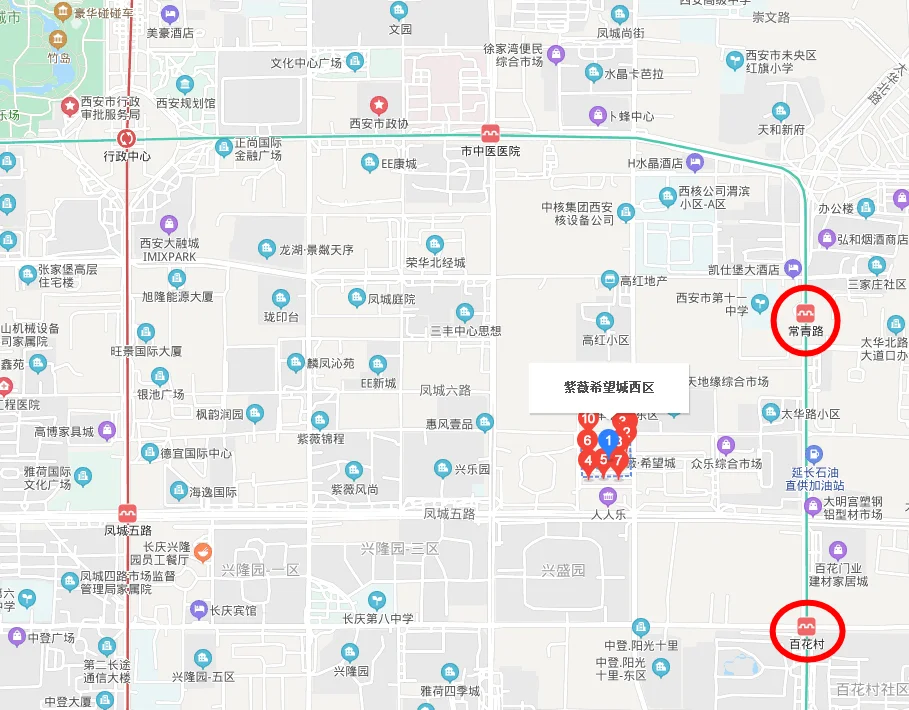 在西安凤城五路地铁哪个出口离人人乐超市最近（西安凤城五路地铁口D出口）2