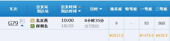 深圳到天津有高铁坐吗需要多长时间到达（天津到深圳高铁时刻表）6