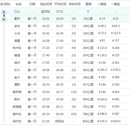 湖卅高铁站到南京时刻表（g7698高铁时刻表查询）3