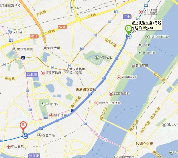汉口地铁一号线途经那些位置（头道街到汉口地铁线路）