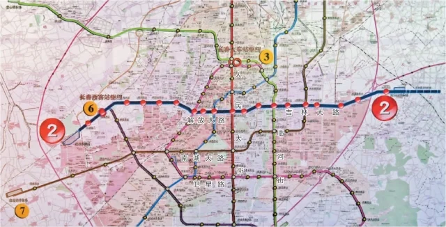 长春轻轨的路线(长春地铁一二号线路图)5