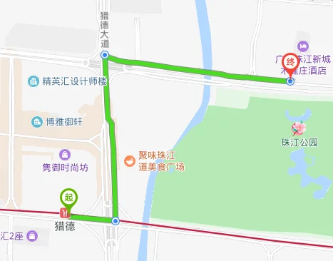 地铁5号线猎德站那个出口到广州金穗路711号近一点(广州猎德村地铁出口)2