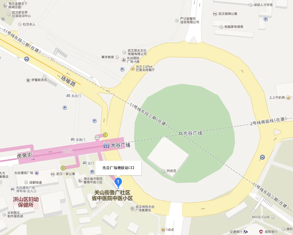二号线民族大道光谷广场从哪个地铁口出(武汉光谷广场地铁站出口分布)3