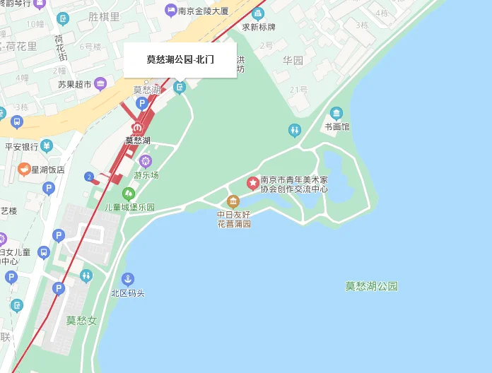 南京地铁2号线各站点名称（4图2号线莫愁湖地铁站）