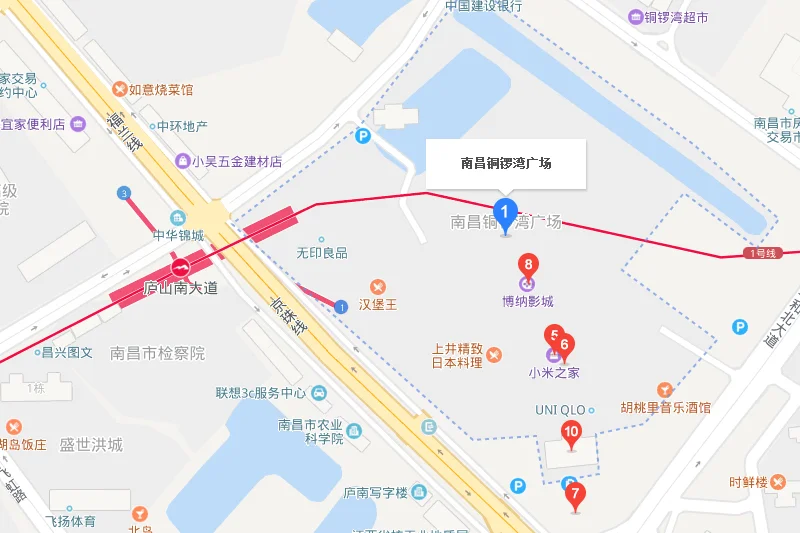 南昌红谷滩铜锣湾广场坐地铁站(南昌铜锣湾广场的地铁站叫什么名)4