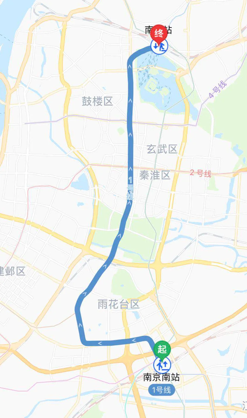 南京南坐地铁到南京站大概要多久（经过南京南的地铁站）2