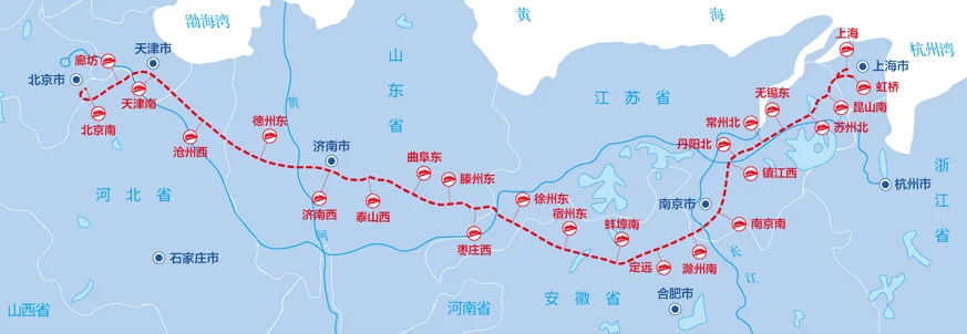 上海附近高铁地图（上海高铁地图）1