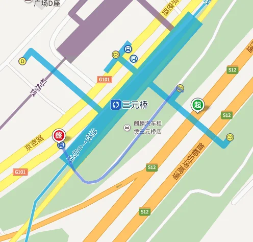 三元桥的地铁站通往哪里都经过哪些站（三元桥地铁站示意图）