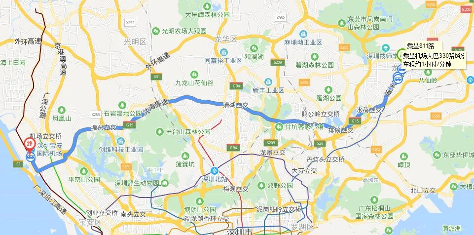 龙岗有直达宝安机场的地铁么(龙城广场到宝安机场地铁路线)1