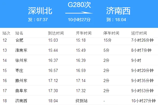 有深圳直达泰安的高铁吗每天几趟（深圳到泰安的高铁）2