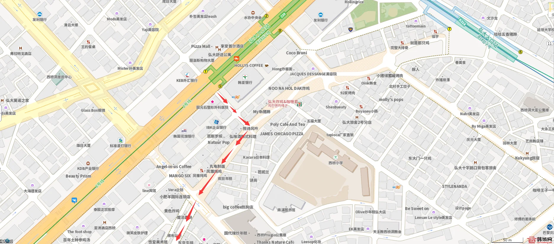 地铁站有几个出口（韩国地铁玉水站有几个出口）3