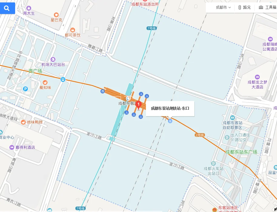 成都地铁2号线 东客站 是不是成都东站(成都地铁东客站)4