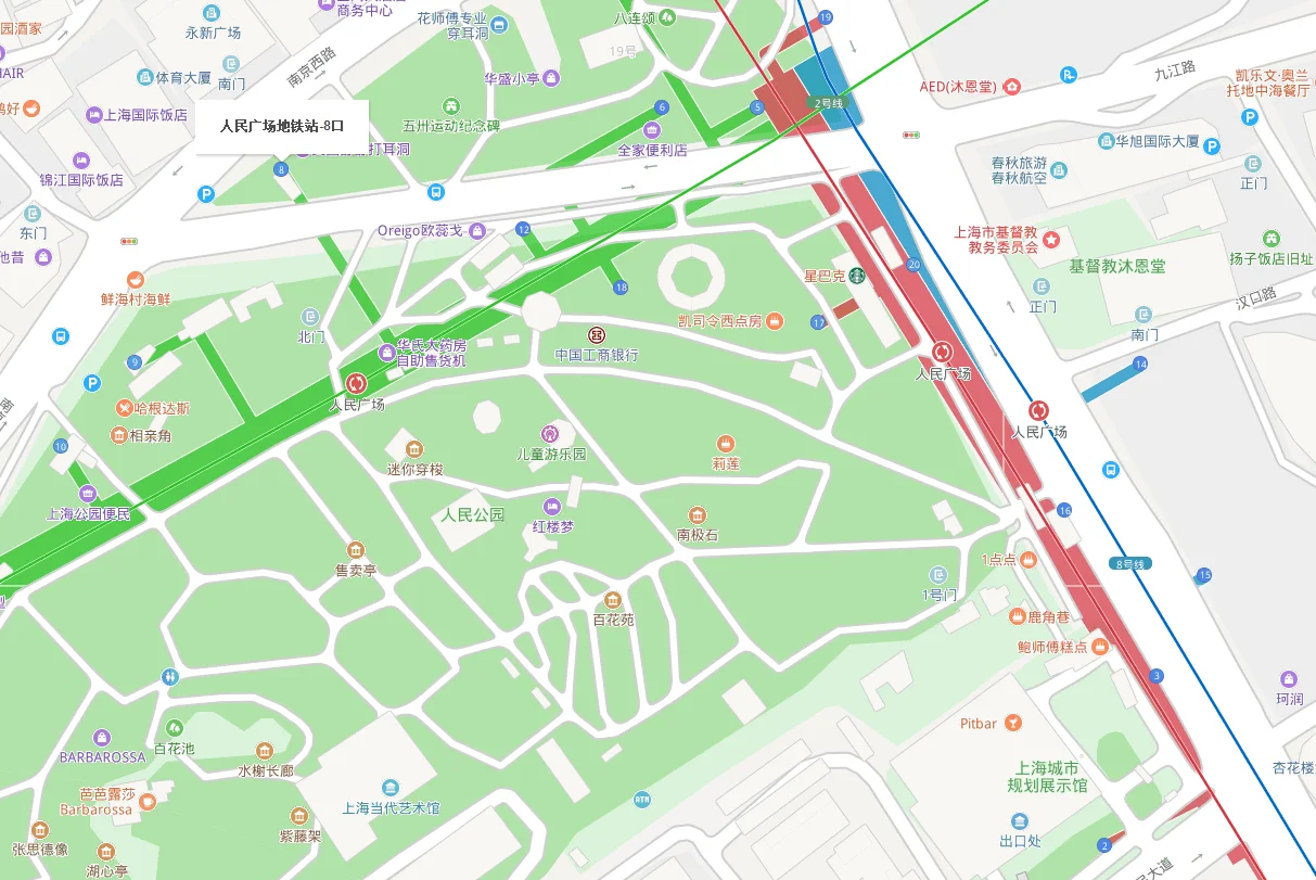 上海地铁人民广场站各个出口对应的路是什么（人民广场地铁站8口怎么样）3