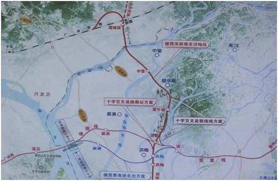 穗莞深城际铁路详细的路线分布图（穗莞深城际轨道交通）2