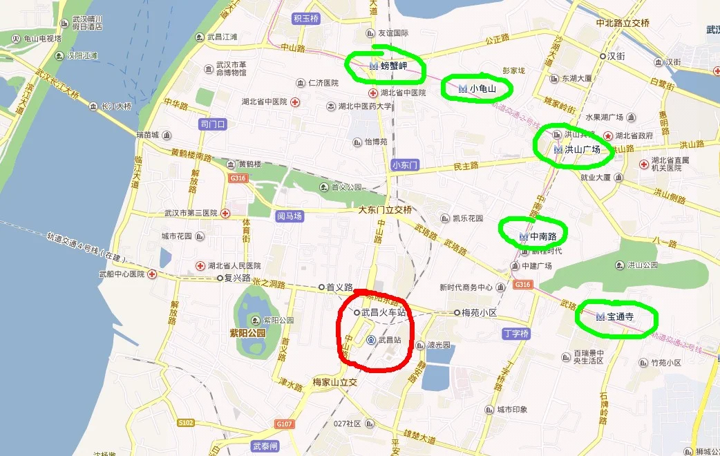 武昌火车站地铁4号线怎么坐（武昌地铁火车站到三店）4