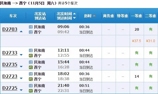 西宁到民和的高铁列车几点发（西宁到民和高铁）2