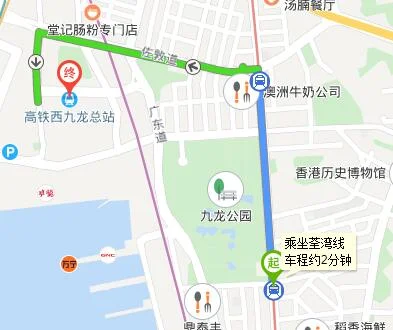 香港西九龙高铁站如何去浅海湾（西九龙龙站最近地铁站）2